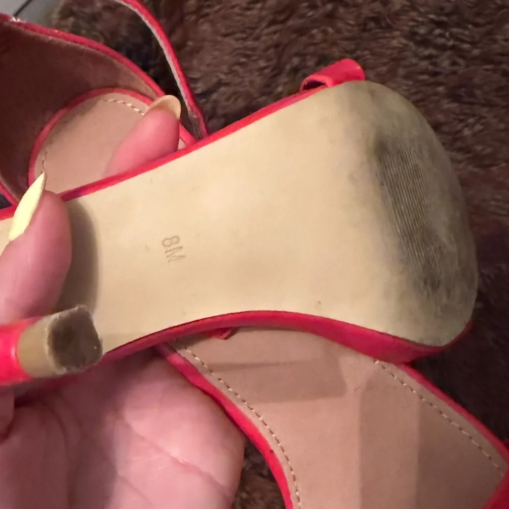 Red Steve Madden Heel LIKE NEW Size 8 Stecy Shoe - Picture 3 of 7